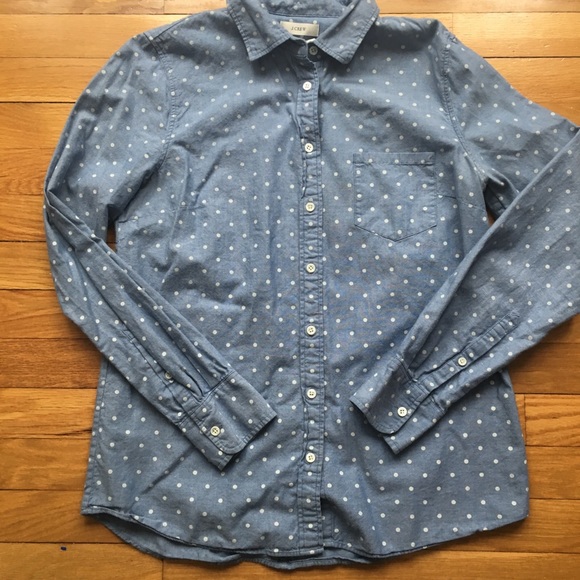 J. Crew chambray dot shirt - Picture 4 of 6